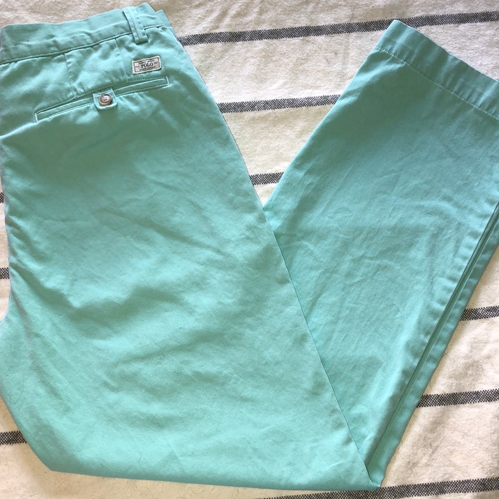 Mint green polo pants